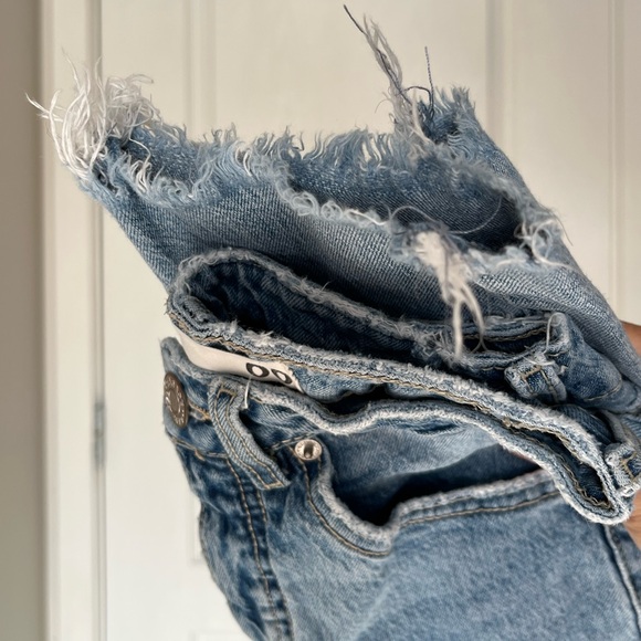 Garage Light Wash Relaxed Straight Leg Jeans Sz 00 Y2K Baggy Mom Jeans 90s Style - Picture 13 of 13